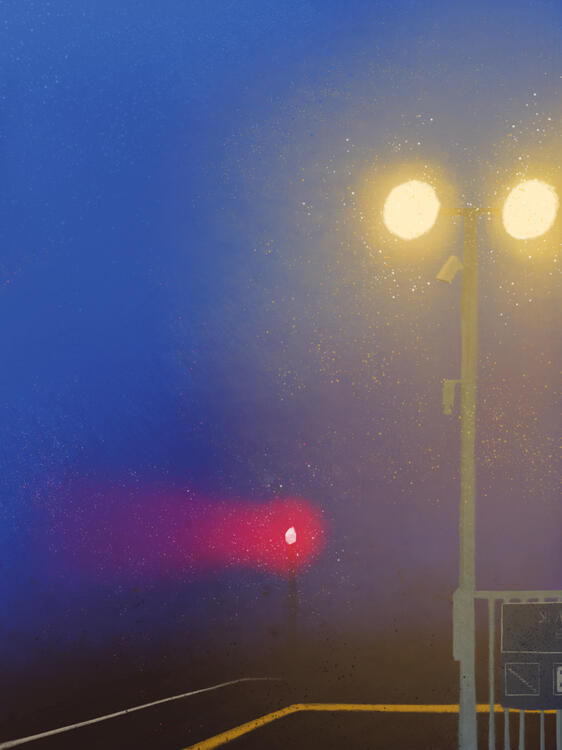 Morning Train Station